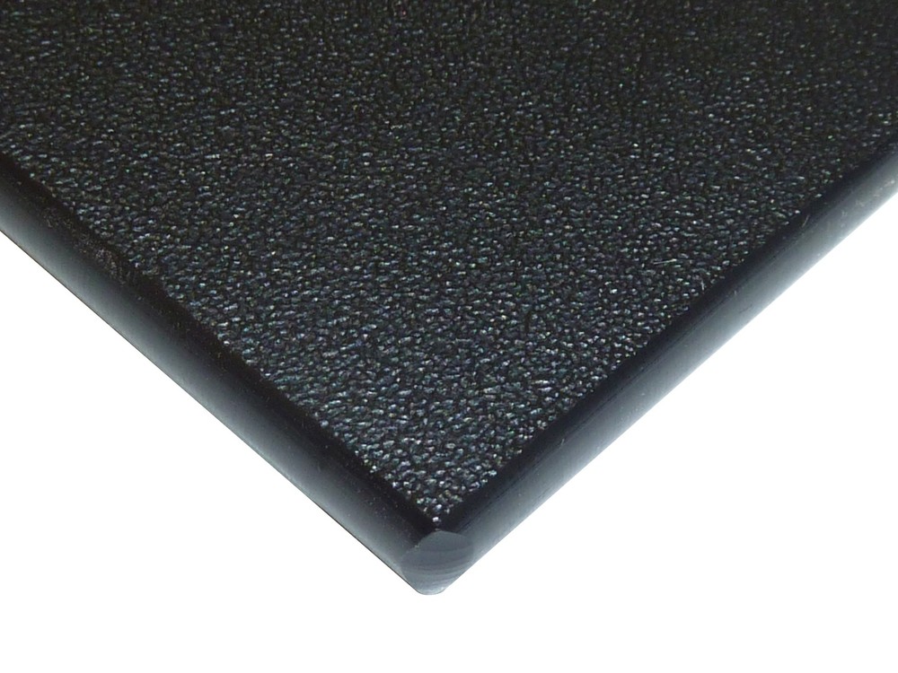 Black Marine Board HDPE Polyethylene Plastic Sheet 1/2″ x 12″ x 24″ Textured