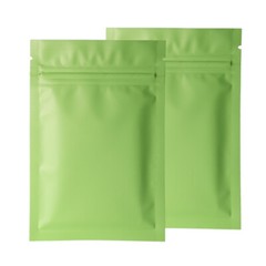 Different Sizes for 100 Flat Double-Sided Green Mylar QuickQlick™ Bags