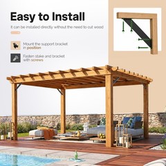4 Pcs 45 Degree Angle Support Brackets Pergola Kit Heavy Duty Connector Brace