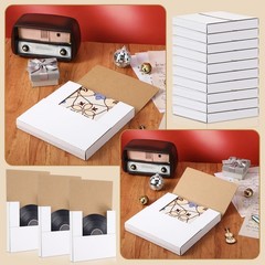 100 Pack 7 Inch Vinyl Record Mailers Boxes 45 RPM Easy Fold LP Cardboard