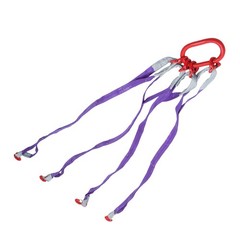 Four Leg Bridle Web Sling 5ft 6600lbs Lifting Slings with G80 Grab Hooks