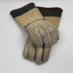 1967 CHARCO Rubber Lineman Gloves w/Allied B-11 Leather Protectors Display Only