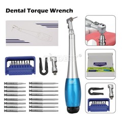 Dental Universal Implant Kit Torque Wrench Contra Angle Handpiece & 16 Drivers