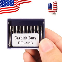 Dental Midwest FG #558 Straight Fissure Crosscut Carbide Burs 10-100Pk