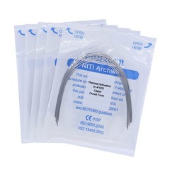 50×Dental Orthodontic Niti Thermal Activated Rectangular Arch Wires 14×25 Upper