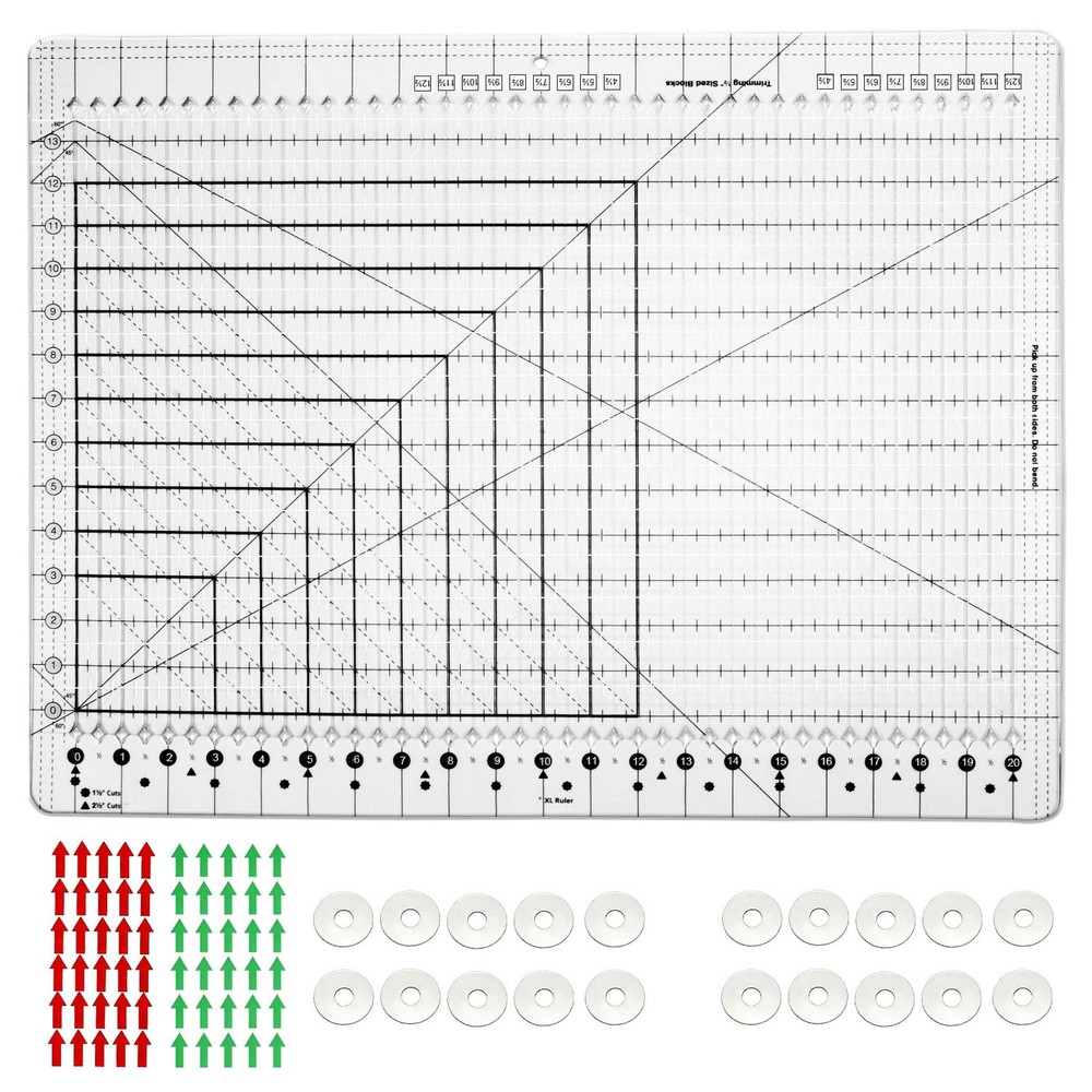 Clear Stripology XL Quilting Ruler 17.75″ x 22″ with Non-Slip Acrylic