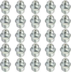 25 Pcs M8 Straight Hydraulic Grease Fitting Kit – 8mm x 1mm Zerk Nipple