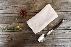 100% Pure Linen Dinner Cloth Napkins 15 x 15 Inch Natural – Set of 6 Pack Europe