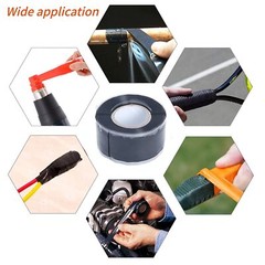 4 Rolls Self-fusing Silicone Tape Self Bonding Repair Tape Rubber Sealing Tape