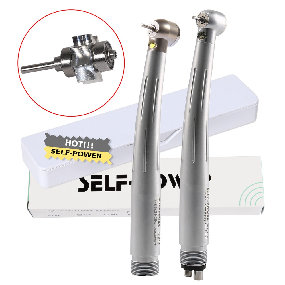 SELF-POWER Dental High Speed LED E-generator Handpiece 4Holes 2Holes Turbine