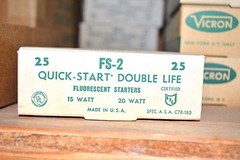 2-PK FS-2 QUICK START Double Life FLUORESCENT STARTER 15-20 Watt NEW FS-2