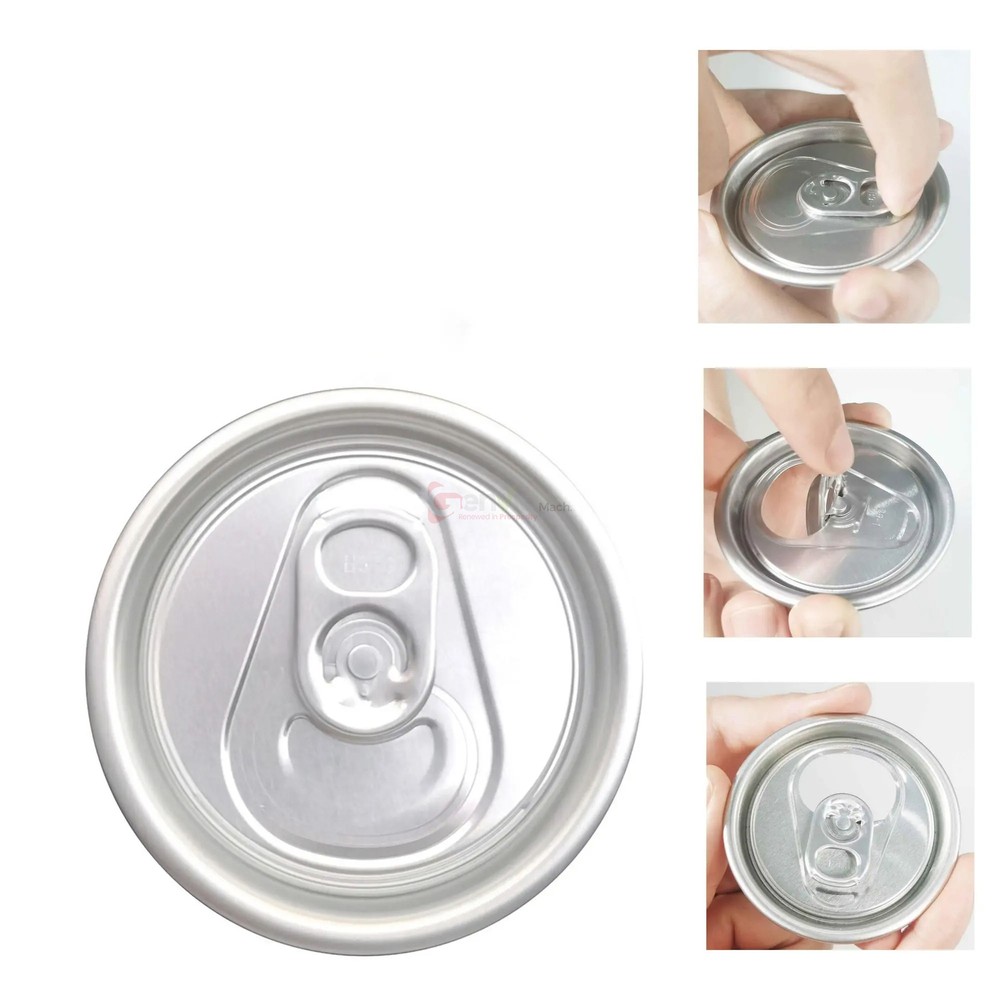 100 Pcs Food Grade Aluminum Ring Pull Lid Beverage Juice Cans Easy Open Ends