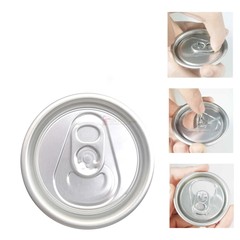 100 Pcs Food Grade Aluminum Ring Pull Lid Beverage Juice Cans Easy Open Ends