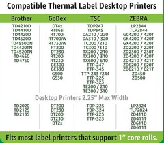 4 Rolls 2.25″ x 0.75″ Direct Thermal Barcode Label For Zebra, Rollo, Munbyn