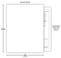 Exterior Self-Adhesive Buyers Guides – Blank Front – Text on Back (100 pack)