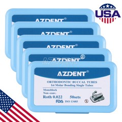 200pcs Dental Orthodontic Buccal Tube Roth 022 1st Molar Bondable Non-Conv Mono