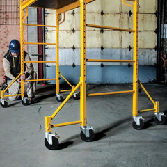 14 In. Scaffold Outriggers with 5 In. Heavy Duty Caster Wheels, Compatible with
