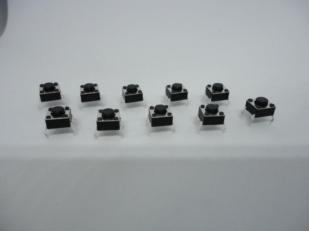 10 Pcs Pack Lot 6x6x4.3mm Momentary Push Micro Button Tactile Switch DIP 4 Pins