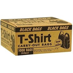 Black T-Shirt Carryout Bags (500 ct.) by Poly-America