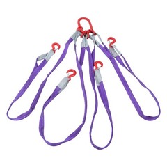 Four Leg Bridle Web Sling 5ft 6600lbs Lifting Slings with G80 Grab Hooks