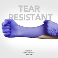 Disposable Nitrile Gloves 100 PCs 4.5mil Purple Powder-Free Food-Safe Exam Glove