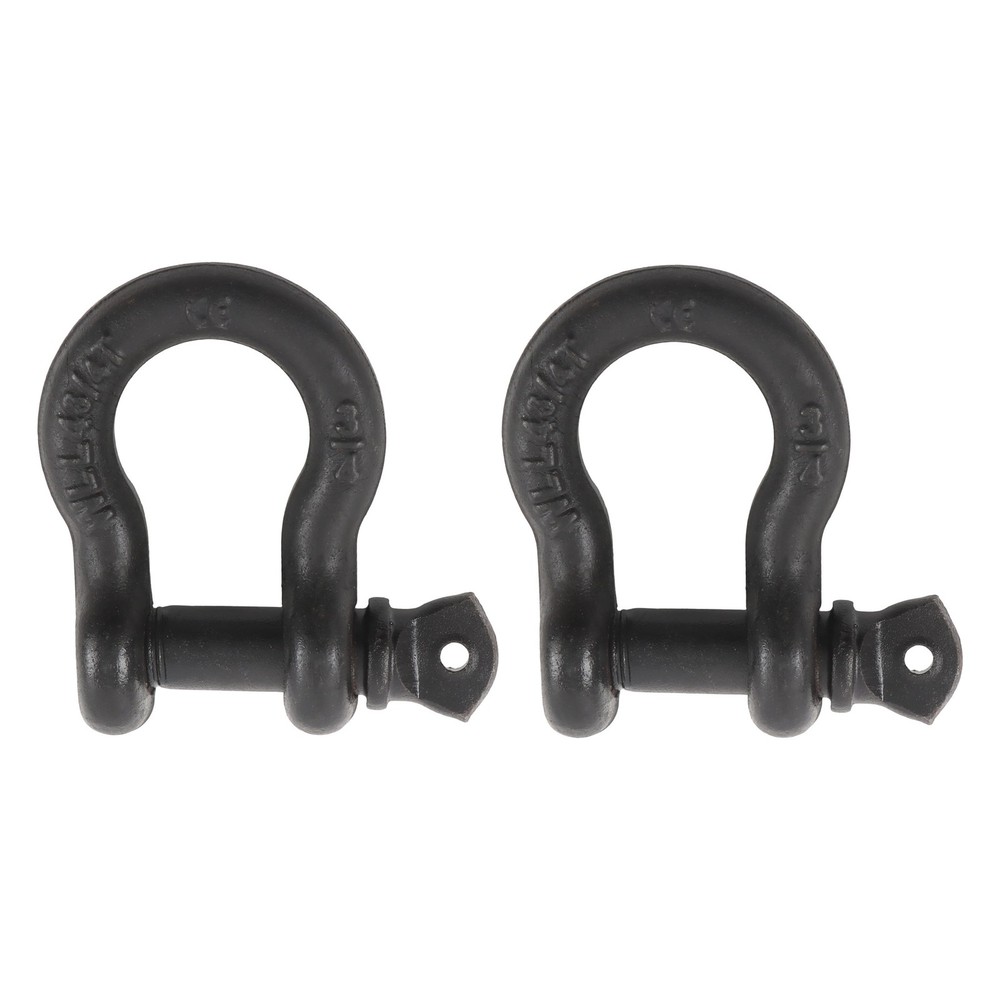 2 Pcs 3/4″ Bow-Shaped D Ring Shackles with Clevis Screw Pin 4.75 Ton Capacity