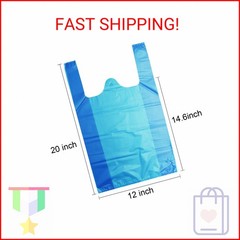 LazyMe T Shirt Bags Plastic Grocery Bags with Handles in Bulk for Shopping and R