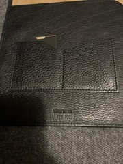 Shinola Lux Leather (Black) Notebook/Portfolio, Magnetic Closure, Pen Loop