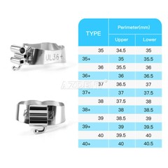 Dental Orthodontic Buccal Tube Bands Roth 022 Convertible U/3 L/2 For 1st Molar
