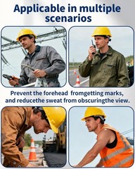 6 PCS Hard Hat Liner, Hard Hat Sweatband, Washable Hardhat Sweatband, Reusable F
