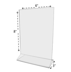 2 Pack 6″W x 8″H Sign Holder Top Load Double Sided Menu Countertop Frame