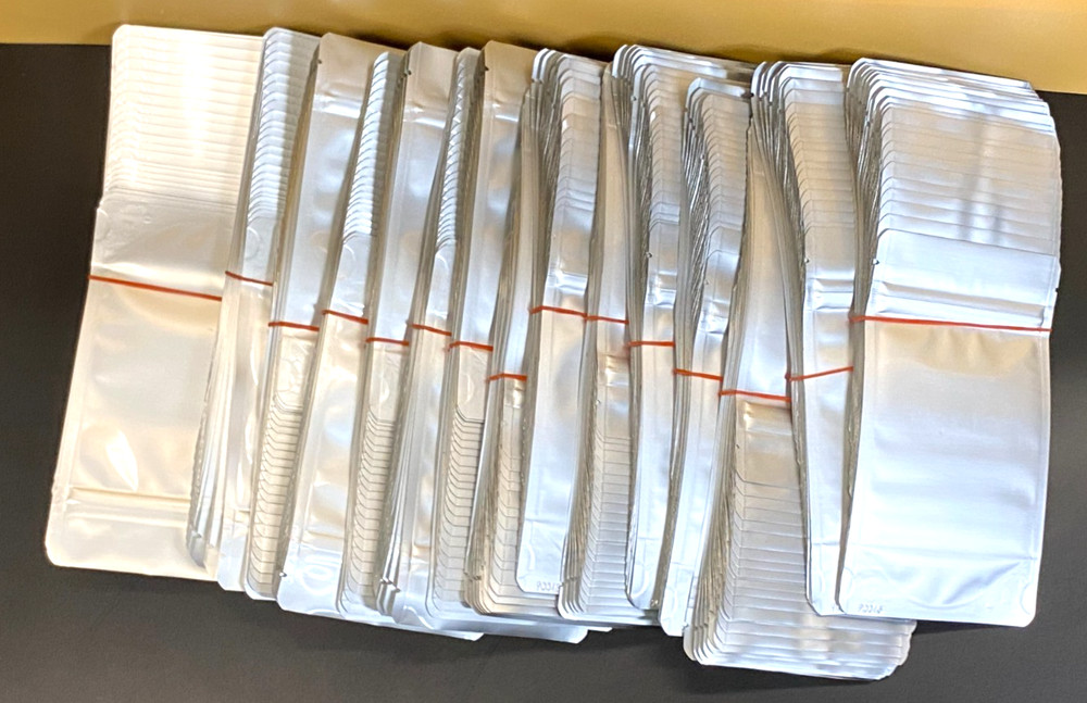 400 2oz Silver Foil Stand Up Pouches SUZP Easy Tear Mylar Bags Food Packaging