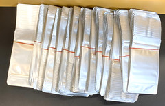 400 2oz Silver Foil Stand Up Pouches SUZP Easy Tear Mylar Bags Food Packaging