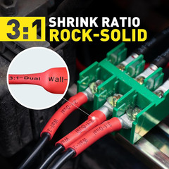 3:1 Heat Shrink Tubing Kit, Adhesive Lined Marine Resistant Grade Shrink Wrap –