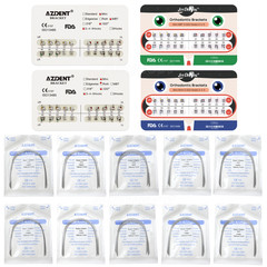 Dental Orthodontic Brackets Metal Braces/Super Elastic Niti Arch Wires Nature