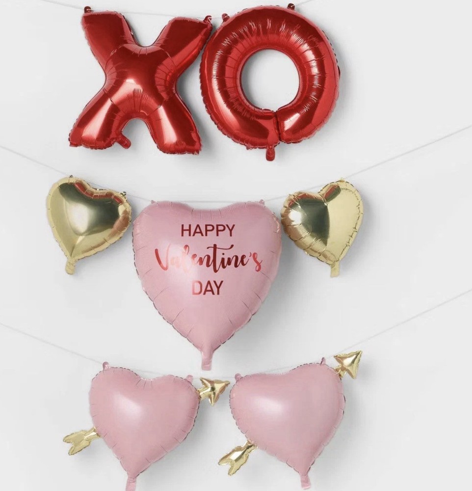 7ct Valentine’s Day Foil Balloon Bundle – Spritz Love Wedding Shower Bacc Decor