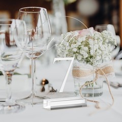 Clear Arch Table Numbers for Wedding 5×7 Inch Arched Acrylic Table Numbers 1-20