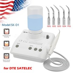Dental Ultrasonic Piezo Scaler with Handpiece Bottles Tips Fit DTE SATELEC SK-D1