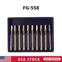 Dental Midwest FG #558 Straight Fissure Crosscut Carbide Burs 10-100Pk