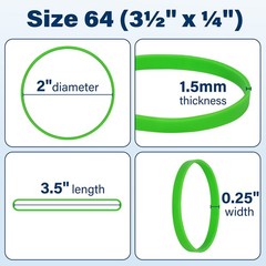 130PCS Rubber Bands Colored Thick Heavy Duty Rubber Bands for Office Supplies