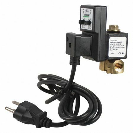 Speedaire 13X524 Valve, Timed Electric Auto Drain, 1/4 In Drain Size, 2.55 Gpm