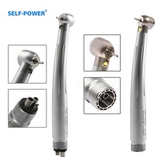 Dental LED E-generator Fiber Optic High Speed Handpiece 2 4Hole Fit FG1.6mm Burs
