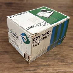 Vintage Box of Dymo Embossing Tape 1/4” x 36’ Orange 1967 For Desk Tapewriters