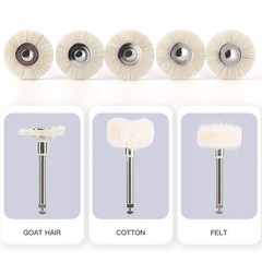 Dental Polishing Brush Wheels Goat Hair/Felt/Cotton Contra Angle RA Latch Type