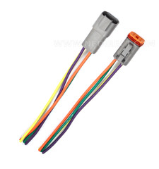 Assembled Deutsch 2,3,4,6,8,12 Pin,12, 14, 16 & 18 AWG waterproof connector