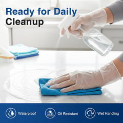 Schneider Clear Vinyl Exam Gloves, Latex-Free, Disposable Medical Gloves, Cleani
