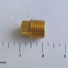 1) 1/2″ MALE NPT PIPE PLUG, SQUARE HEAD, LEAD FREE BRASS, FUEL OIL GAS WATER