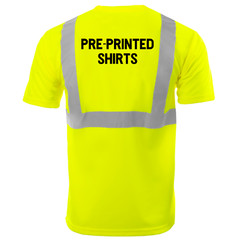 Printed Hi Vis T Shirt Reflective Safety Lime Short Sleeve HIGH VISIBILITY