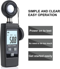 Light Meter, Handheld Lux Meter for Ambient Light Intensity Monitoring,