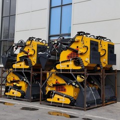 Mini Skid Steer Loader 24HP 4-in-1 Bucket 3-Stage Pump Hydraulic System 2026 New